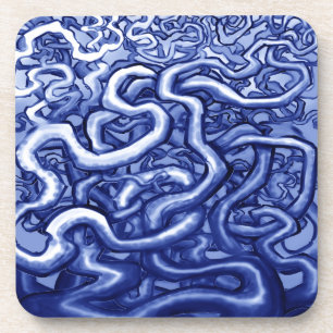 Vines Blue Coaster