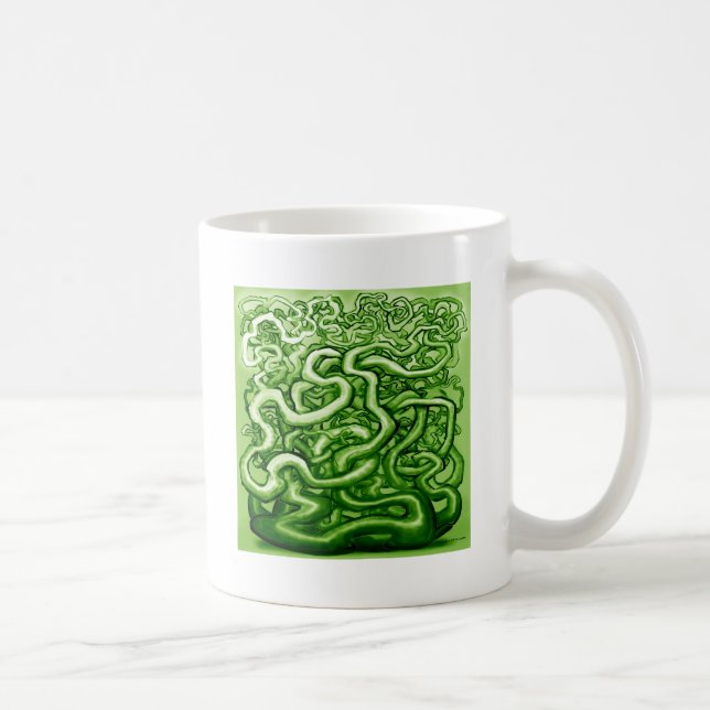Vines GREEN Coffee Mug (Right)
