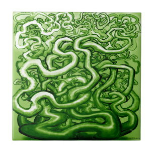 Vines GREEN Tile
