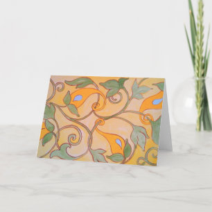 Vines on gold card