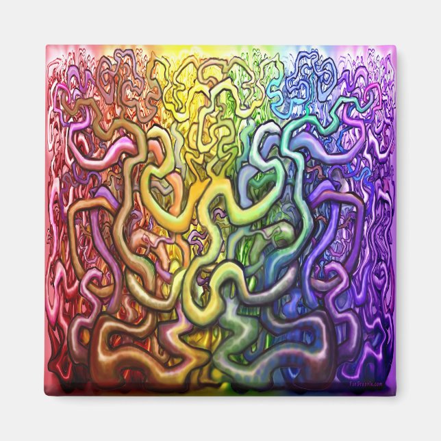 Vines Overlap Rainbow Magnet (Front)