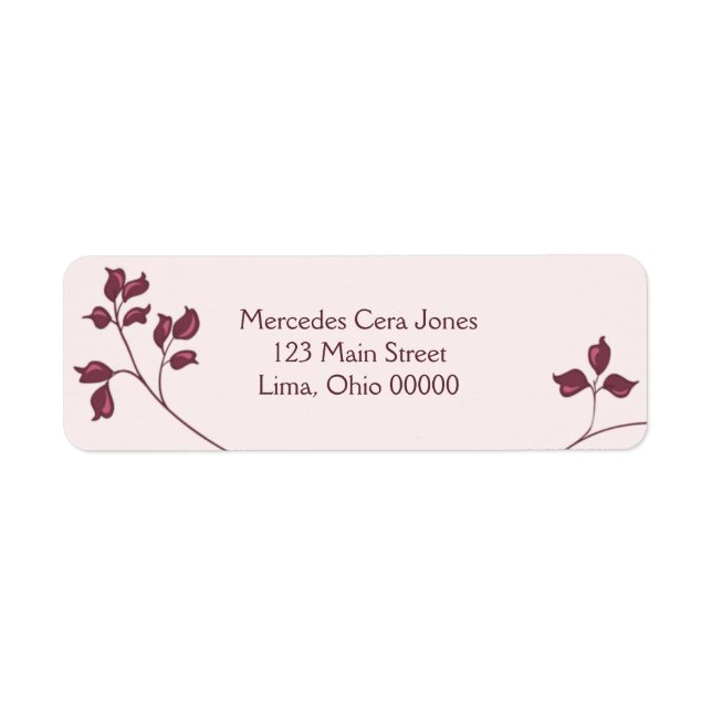 Vines Return Address Labels (Front)