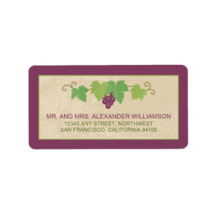 Vineyard Address Label (Parchment Texture)
