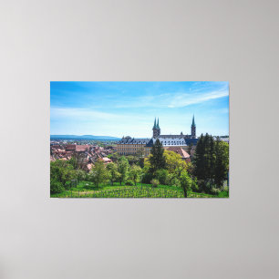 Vineyard and historic old town of Bamberg, Germany Canvas Print
