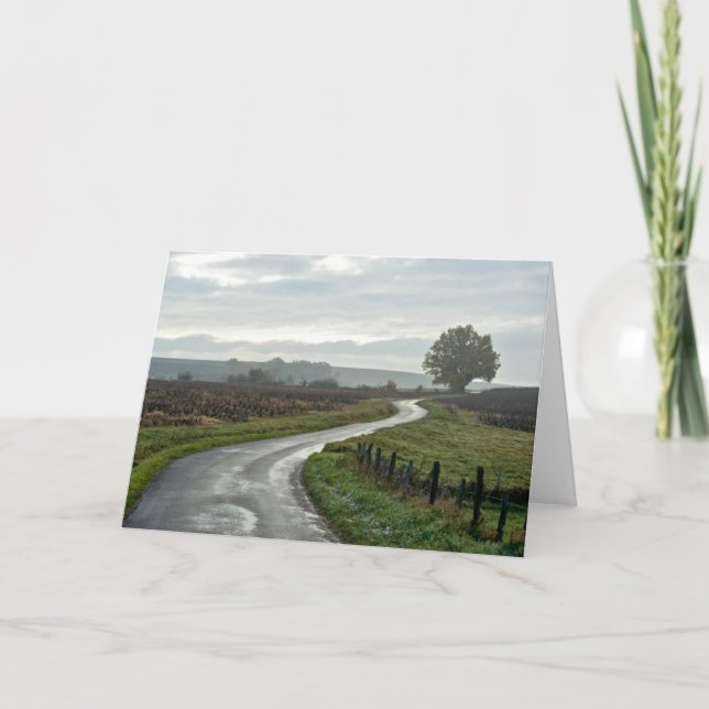 Vineyard at Lantignié of Rhône Department Card (Front)