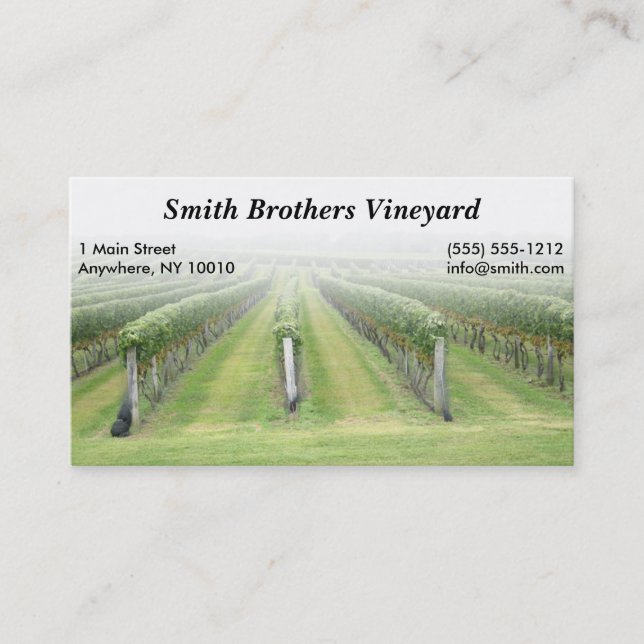 Vineyard Business Card (Front)
