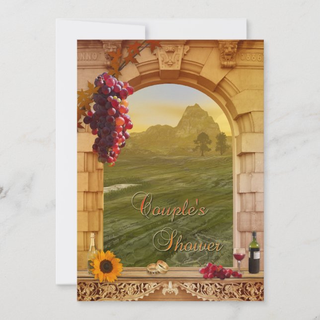Vineyard Fall Couple's Shower Invitation (Front)