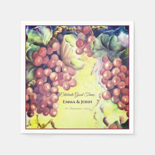 Vineyard Grapes Napkins — Wine Tasting & Gathering