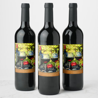 Vineyard Harmony - Red Wine Label Design 