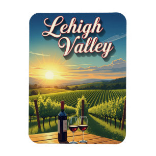 Vineyard in Lehigh Valley Pennsylvania Travel Magnet