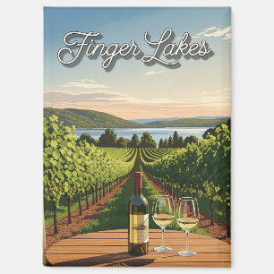 Vineyard in New York Finger Lakes Postcard Magnet