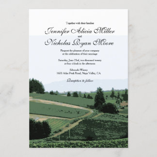 Vineyard Landscape Winery Wedding Invitation
