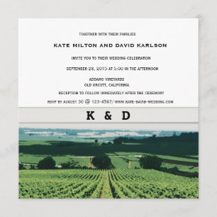 Vineyard Landscape Winery Wedding Invitation