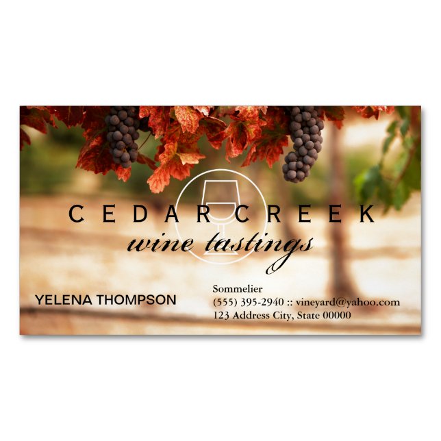 Vineyard Magnetic Business Card (Front)
