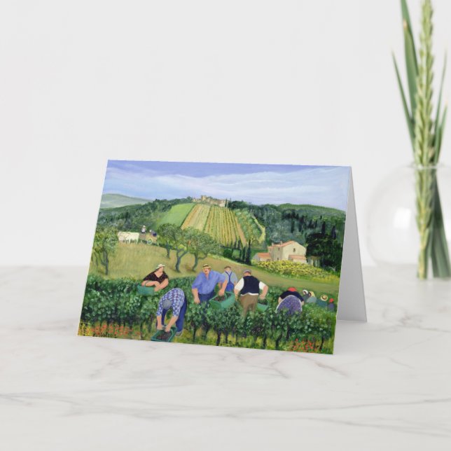 Vineyard Olives and Sunflowers Card (Front)