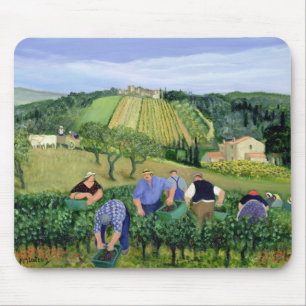 Vineyard Olives and Sunflowers Mouse Mat