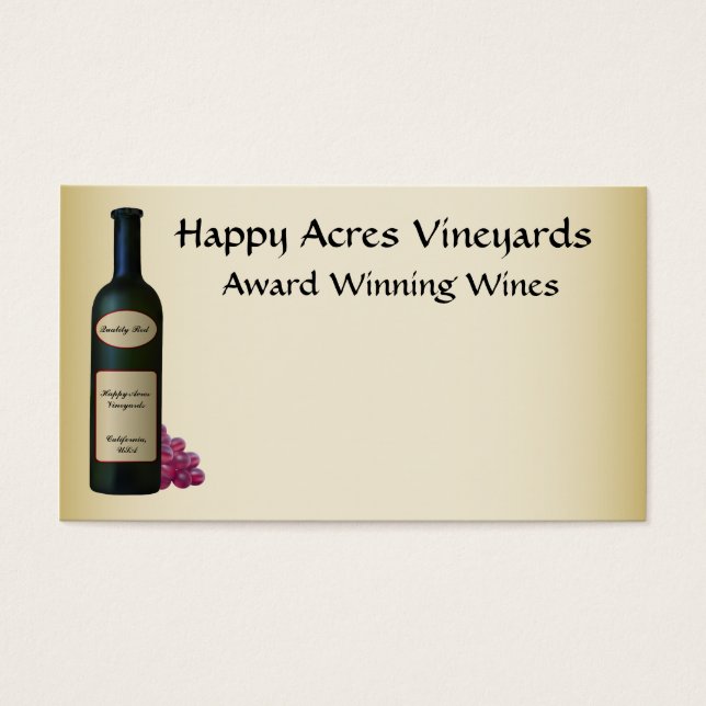 Vineyard or Winery (Front)