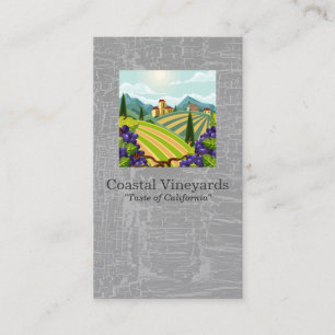 Vineyard Scene Landscape Wine Business Card