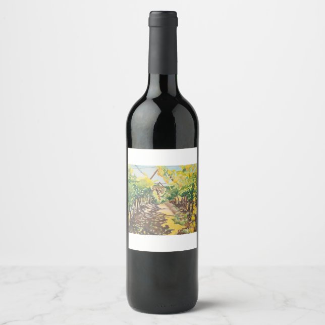 Vineyard Scene Wine Label (Front)