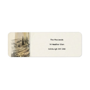 Vineyard Sketch Return Address Label