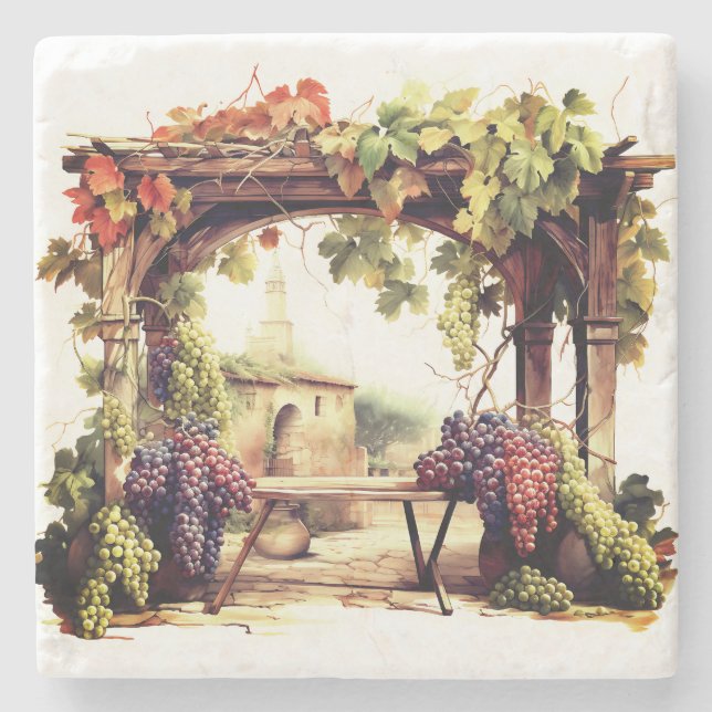 Vineyard Stone Coaster (Front)