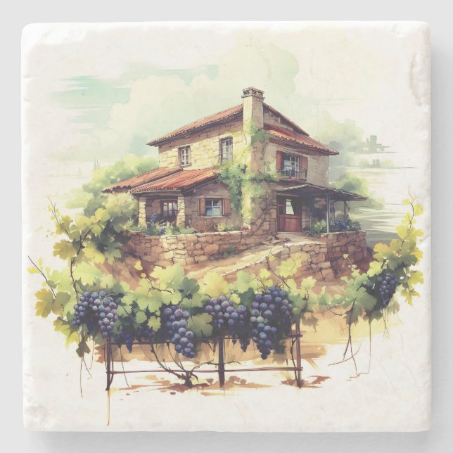 Vineyard Stone Coaster (Front)