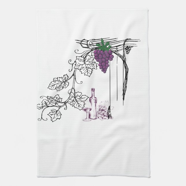 Vineyard  tea towel (Vertical)