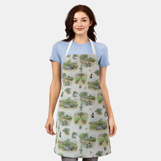 Vineyard Views Colour Apron (Worn)