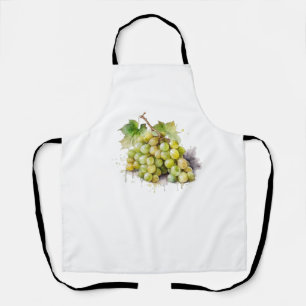 Vineyard Watercolor Grapes Apron