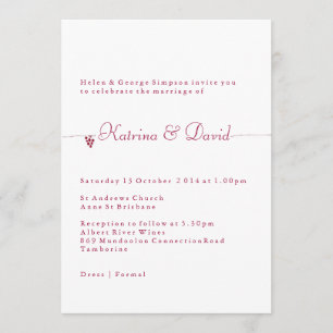 Vineyard Wedding Invitation