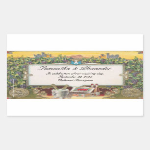 Vineyard Wedding Personalised Wine Bottle Labels