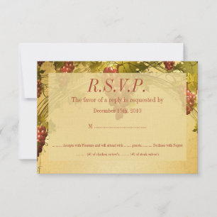 Vineyard Wedding RSVP Card