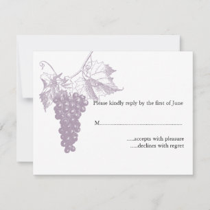 Vineyard Wedding RSVP Card