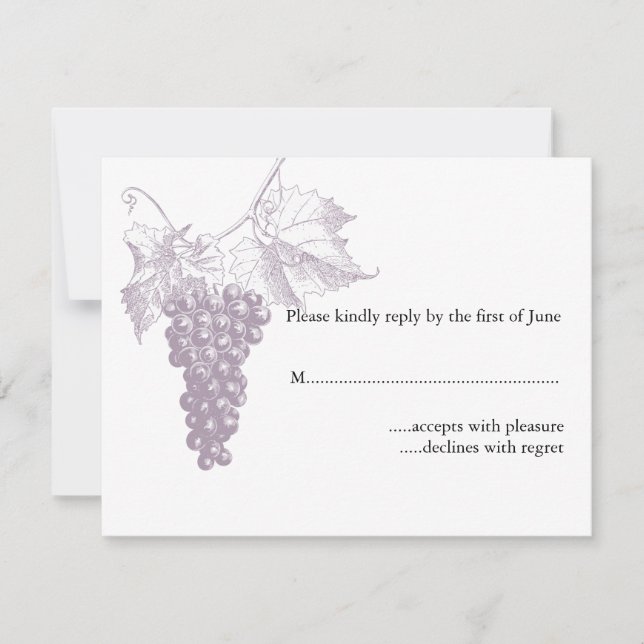 Vineyard Wedding RSVP Card (Front)