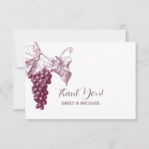Vineyard Wedding Thank You Card