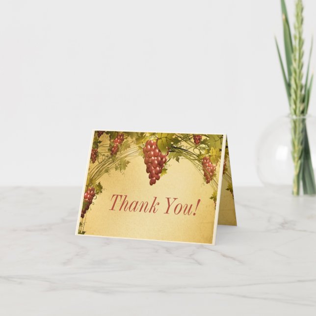Vineyard Wedding Thank You Card (Front)