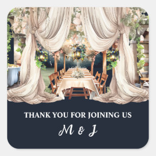 Vineyard wine farm Tuscan country winery table  Square Sticker