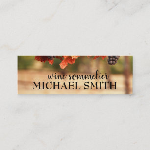 Vineyard / Wine Sommelier Mini Business Card