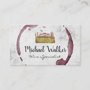 Vineyard   Wine Stain Business Card