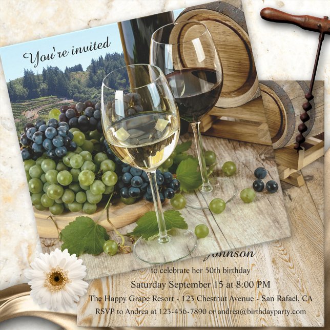 Vineyard Wine Theme Party Invitation (Creator Uploaded)