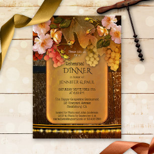 Vineyard Wine Theme Rehearsal Dinner Invitation