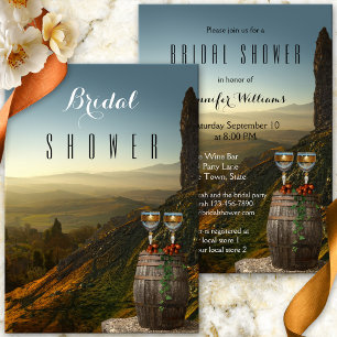 Vineyard Wine Themed Bridal Shower Invitation