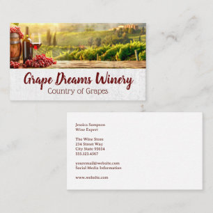 Vineyard   Winery Estate Business Card