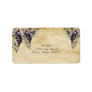 Vineyard, Winery Watercolor Label