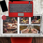 Vineyard Winery Wine Lover Desk Mat<br><div class="desc">A modern desk mat featuring a template for 4 of your own photos. Your logo is optional. You can also choose your own background colour in the advanced editor if you do not want white. This beautiful desk mat has example photos for a wine lover, featuring wine themed images. You...</div>