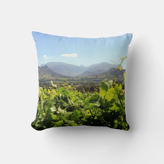 Vineyards in Franschhoek, South Africa Cushion (Front)