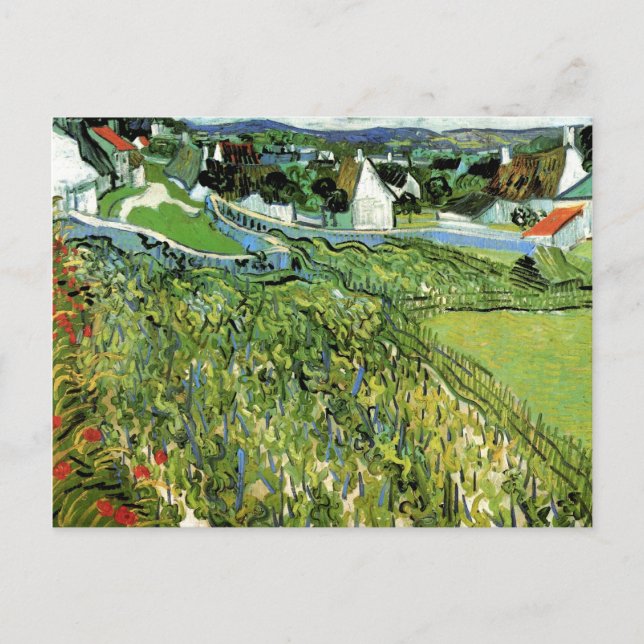 Vineyards with a View of Arles Van Gogh Fine Art Postcard (Front)