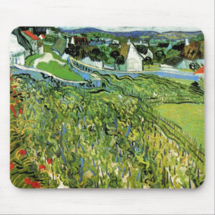 Vineyards with View of Auvers by Vincent van Gogh Mouse Mat