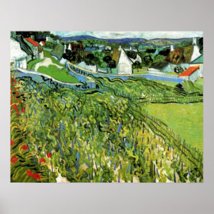 Vineyards with View of Auvers by Vincent van Gogh Poster