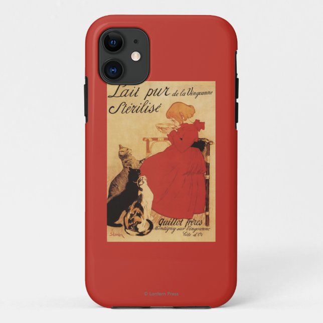 Vingeanne Milk Girl with Cats Case-Mate iPhone Case (Back)